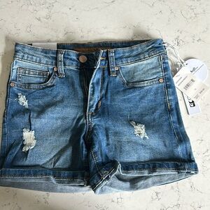 NEW with tags, Girls size 12 Joe’s Jean shorts, the Markie Short, Medium Indigo